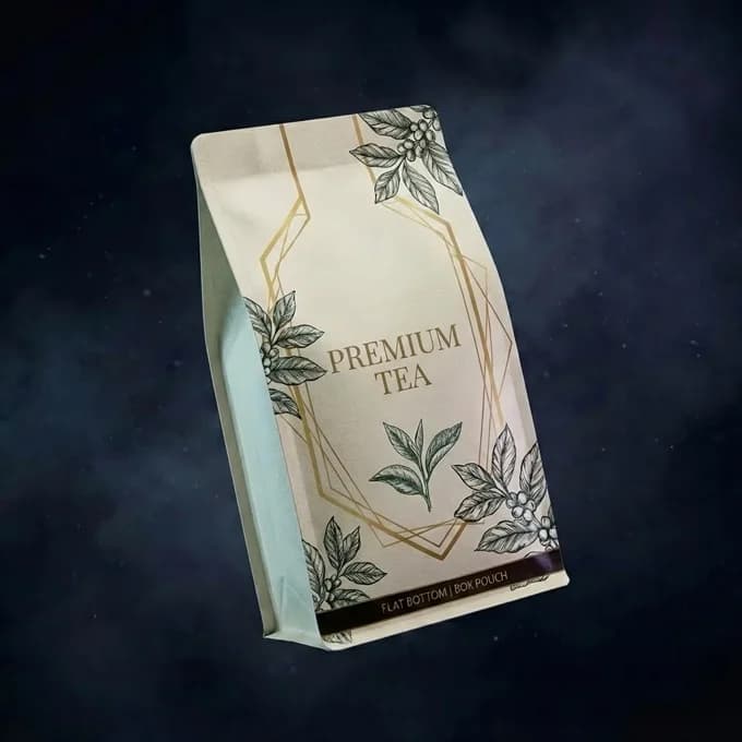 MyPlast Flat Bottom Tea Packaging - 5 Panel Print