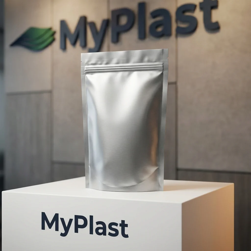 Matte Pocket Zip Flat Bottom